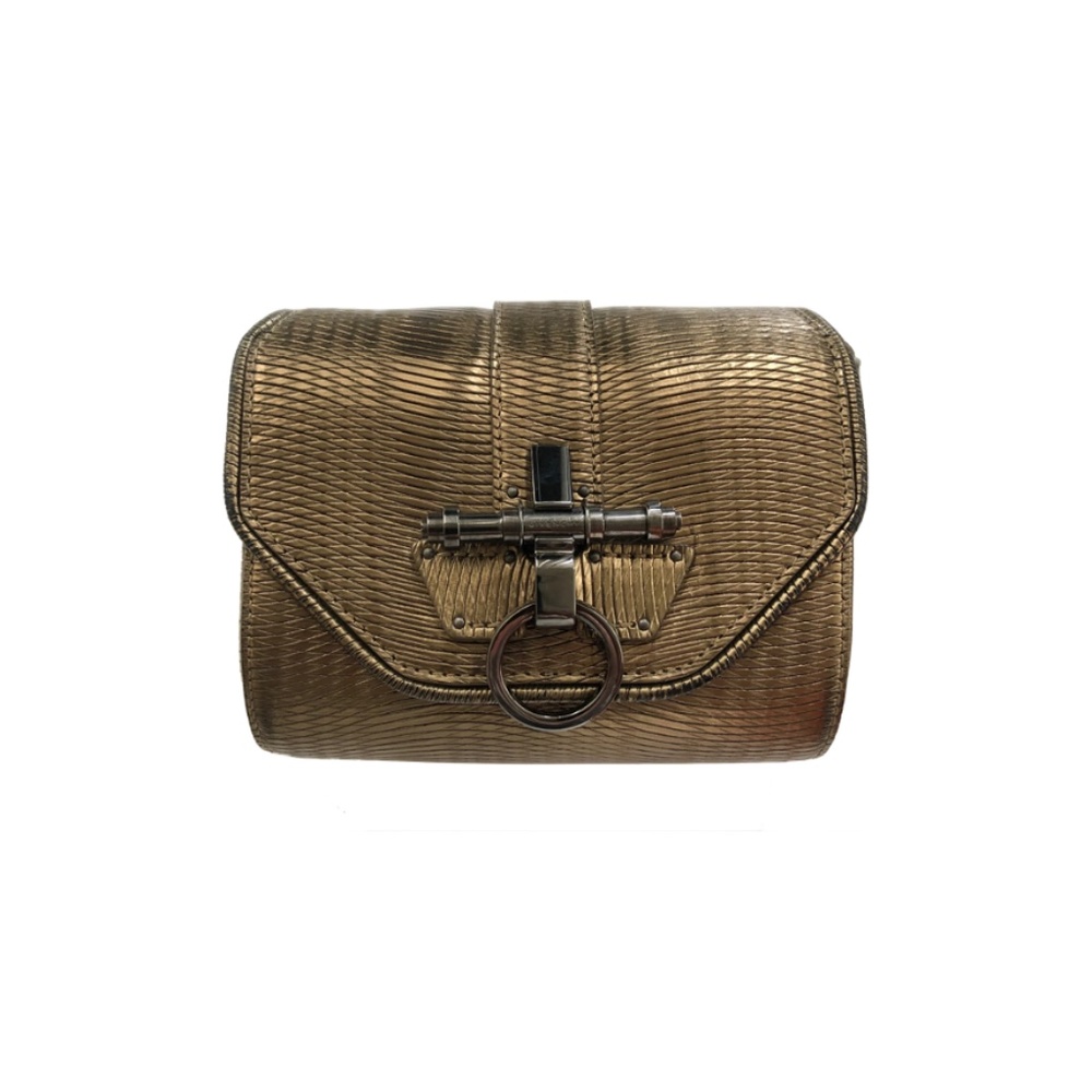 Givenchy Mini Obsedia Metallic Leather Crossbody Bag